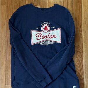 League Boston Crew Neck Sweater - Navy and Red